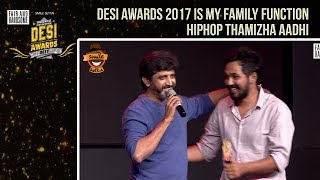 Desi Awards is my Family Function | Hiphop Thamizha Aadhi | Mohan Raja | Smile Settai