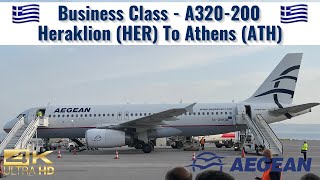 Aegean Airlines | A320-200 | Business Class | Heraklion (HER) to Athens (ATH) | Trip Report