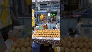 Must Eat! Thai Mango Sticky Rice - Fruit Cutting Skills #shortsvideo