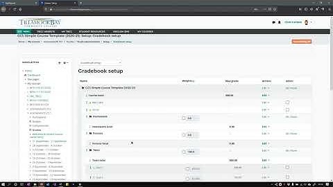 Moodle Grading - 5 Basic Gradebook Categories