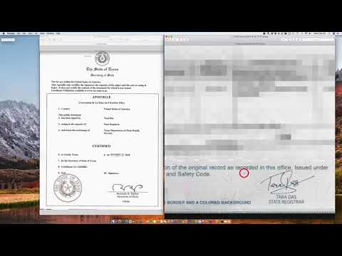 How to Apostille a Texas Birth Certificate signed by the State Registrar