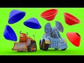 AnimaCars - Learn numbers with a bulldozer and an elephant - Learning cartoons with trucks &amp; animals