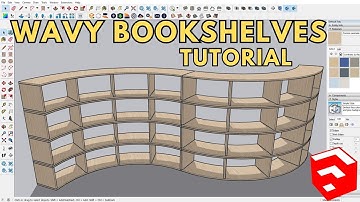 SKETCHUP TUTORIAL | HOW TO MAKE WAVY BOOKSHELVES IN SKETCHUP