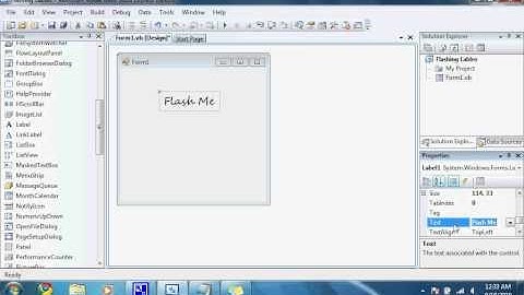 Vb Express 2008 How to make Flashing Lables