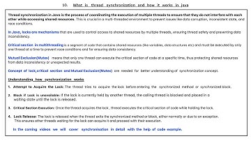 10-Java-Thread-Synchronization  #java #multithreading #synchronization
