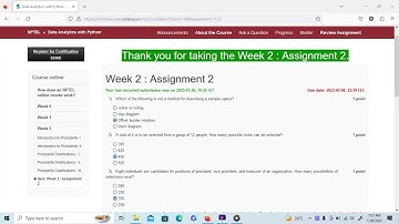 Data Analytics With Python NPTEL SWAYAM Course Week 2 Assignment Answers