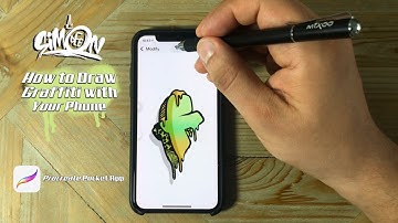 How to draw Graffiti with Procreate Pocket on iPhone #19 - Letter F by Simon Dee