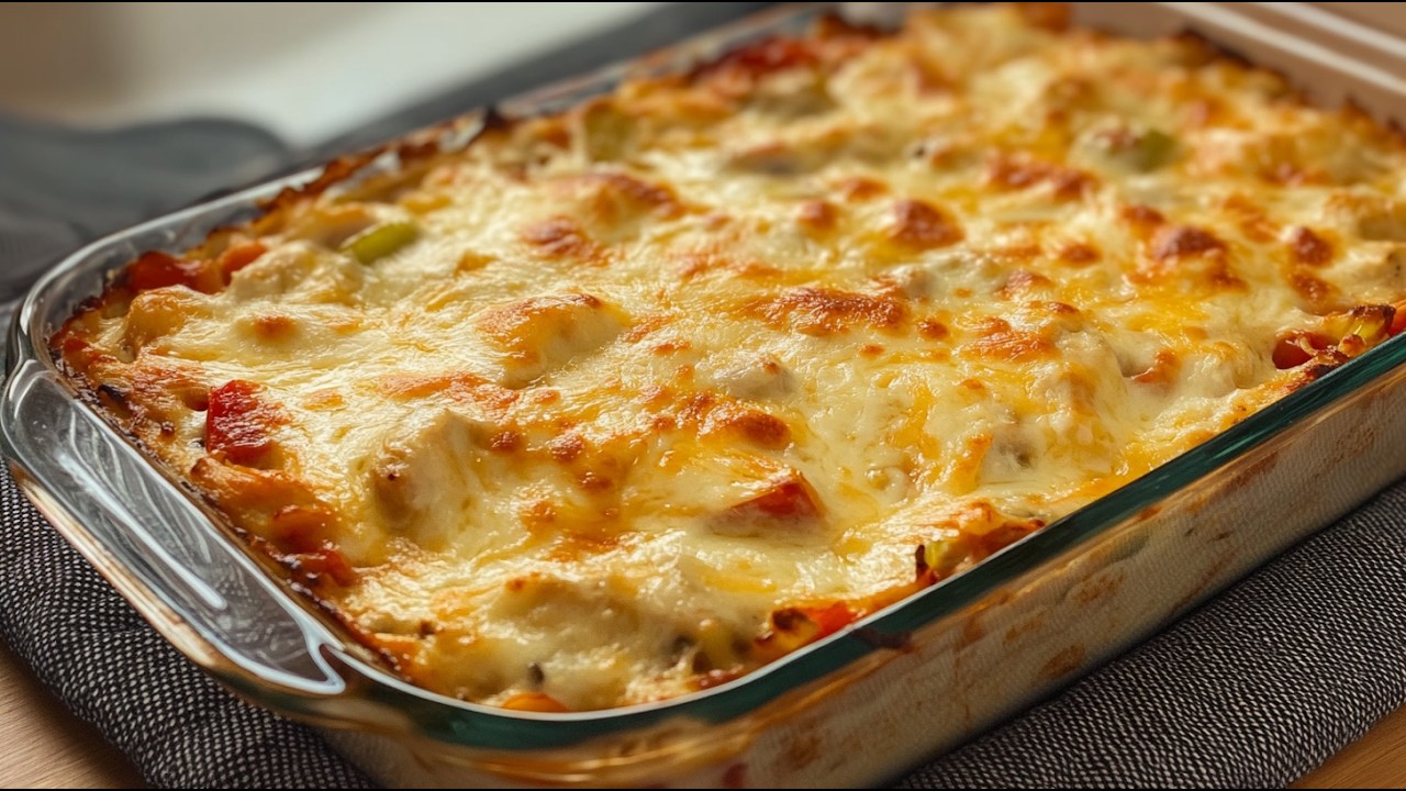 Боже, как вкусно! Куриное филе в духовке с сыром и овощами - просто и потрясающе!