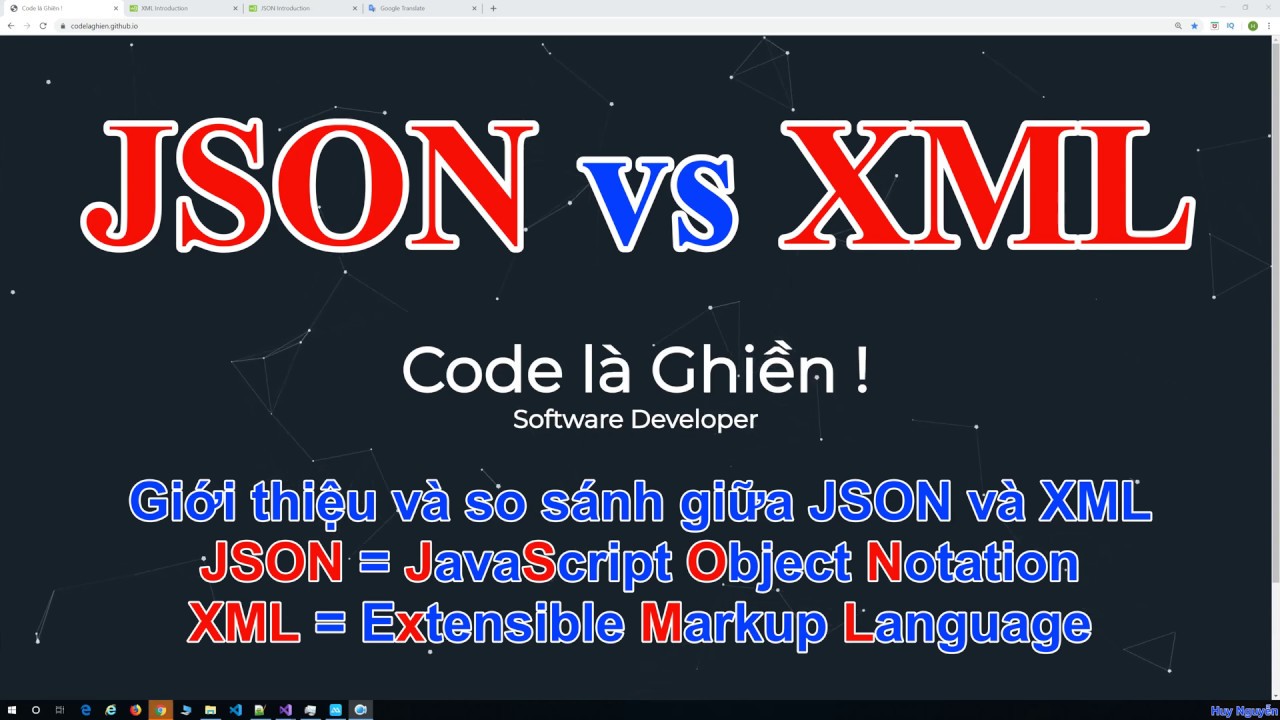 php xml  2022 New  059 - JSON vs XML (giới thiệu và so sánh giữa JSON và XML)