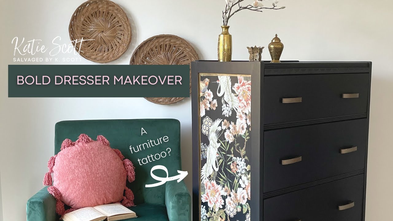 FREE Dresser Gets a Makeover with Country Chic Paint & Redesign with Prima Transfers