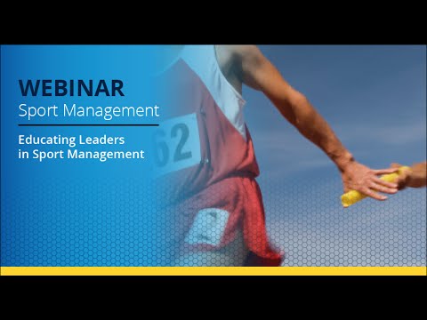 Webinar: Be a leader in Sport Management