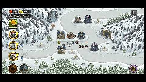 Kingdom Rush переход ледяных ветров 3 звёзды на среднем TowerDefance TD
