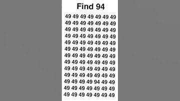Can You Spot Number 94? 🔍 Only 1% Can Do It!