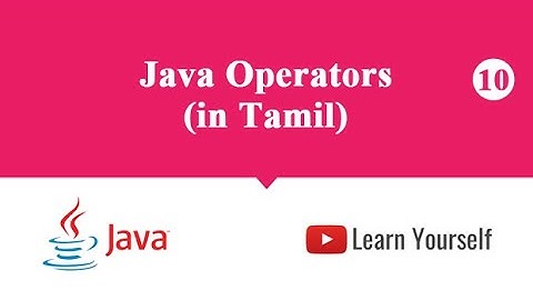 Operators in Java (Tamil)