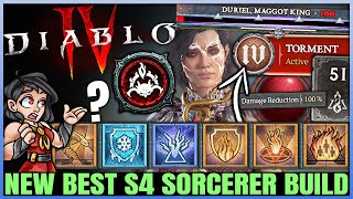 Diablo 4 - New Best S4 Highest Damage Sorcerer Build - Easy Early Torment At 50 - Full Guide & More!