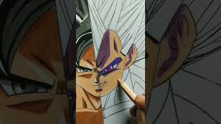 completed work Goku ultra instinct vs Vegeta hakaishin  part 2 #shorts #anime #dragonball