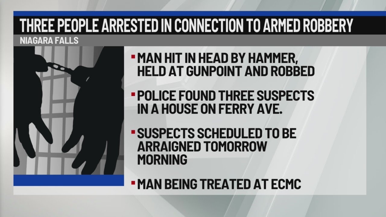 Three arrested following armed robbery in Niagara Falls - YouTube