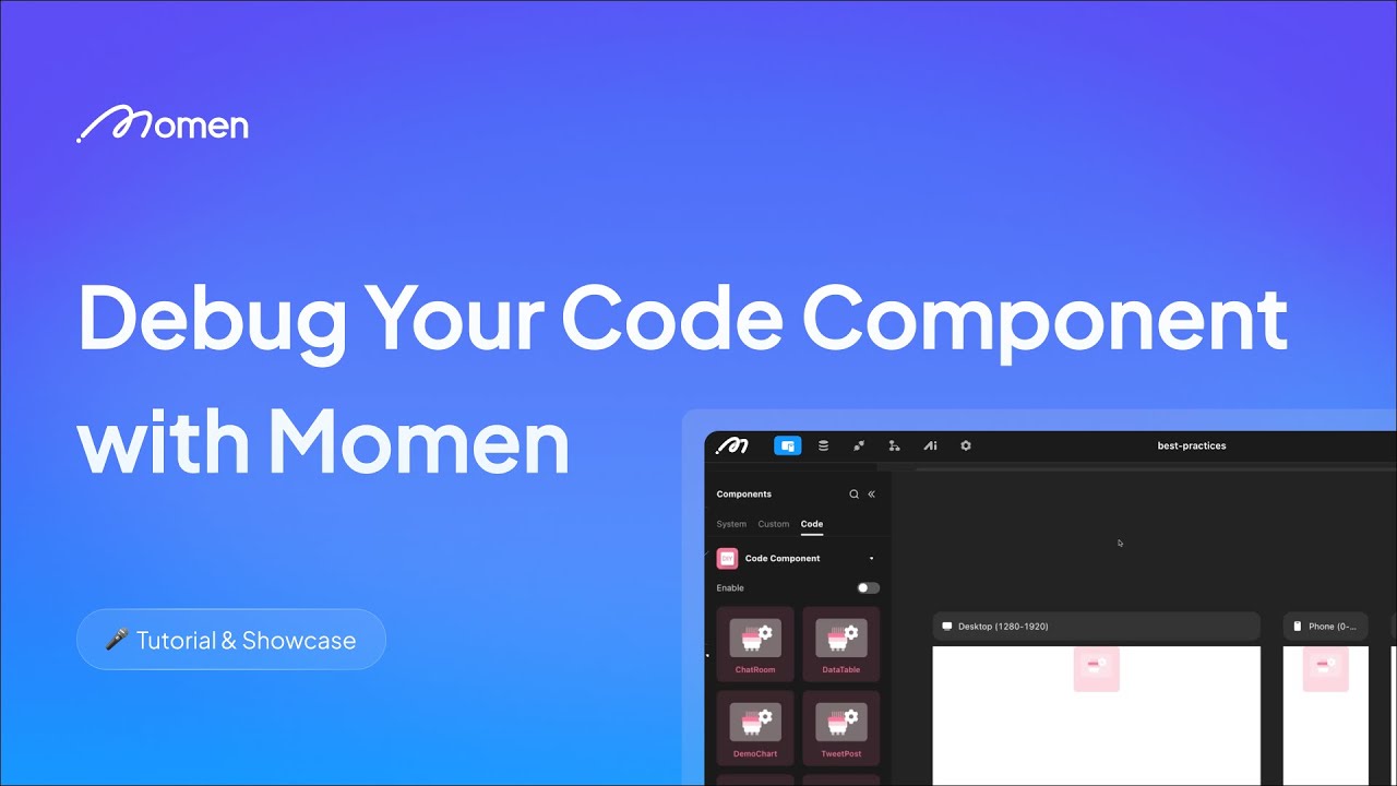 Debug your code component with Momen | Tutorial - YouTube