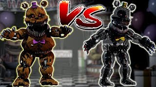 ANIMATRONIC NIGHTMARE GOLDEN FREDDY VS ANIMATRONIC NIGHTMARE (Five Nights  At Freddy's) - MINECRAFT 