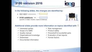AS9100D 2016 Clause-by-Clause Presentation screenshot 3