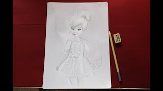 Как нарисовать Фею Динь-Динь. Питэр Пэн How to DrawTinker Bell. Princess Drawing Pencil Sketch