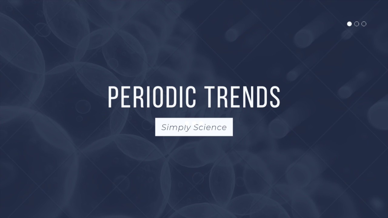 General Chemistry: Periodic Trends (Simply Science)