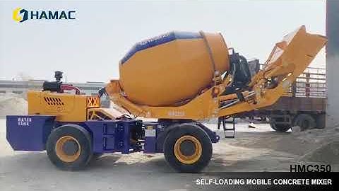 Two different designs of self-loading concrete mixer-produce concrete independently in remote areas.