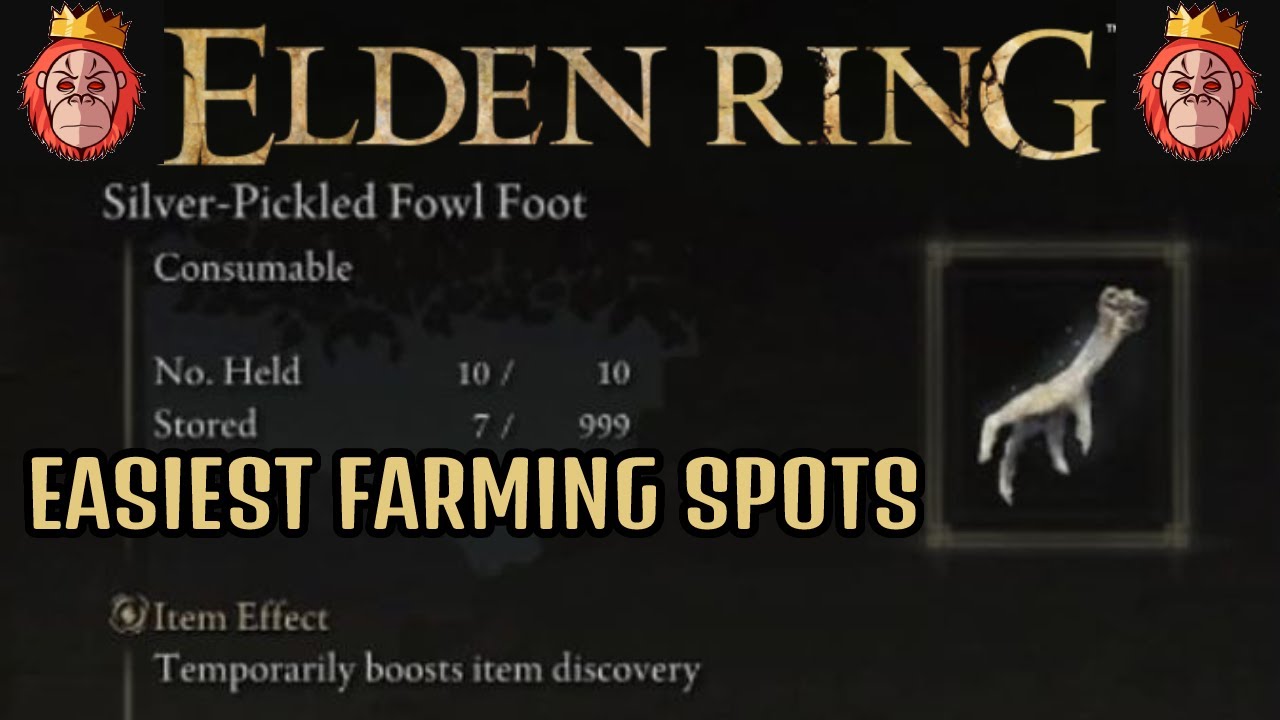The Easiest Silver Pickled Fowl Foot Farming Spots Elden Ring Current