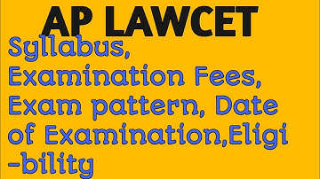 AP Lawcet Notification 2021 ||Syllabus ||Eligibility |Date of Examination |Examination pattern|Age