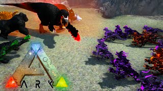 Ark Survival Evolved - Dragon God Army Vs All Ark Wardens Ark Gameplay