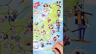 ミッキーマウス おもちゃ ミッキーと日本地図であそぼうよ！子供向けパズル 60ピースをやってみた！ Mickey Mouse toys #shorts