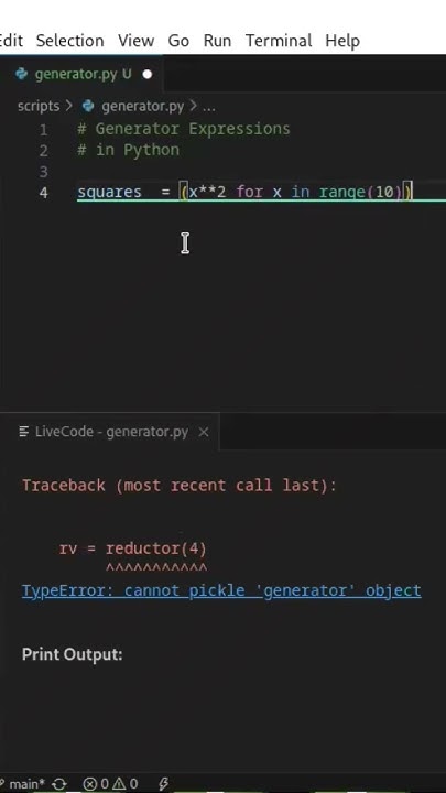 Generator Expression in Python 🐢 #shorts - YouTube