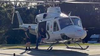 VH-82E First appearance and first ever engine test for Sydney helicopters newest Bell 412 (HLTK284)