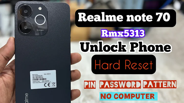 Realme note 70 (Rmx5313) Hard Reset. Unlock Phone Lock screen. Pin password pattern unlock. No Pc