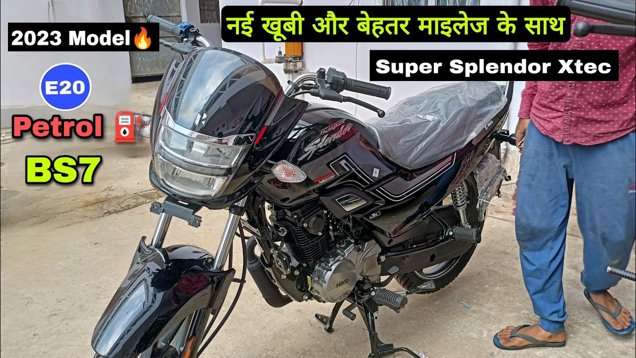 Ye hai 2023 Hero Super Splendor Xtec Bs7 OBD-2 E20 Walkaround ~ Price, Mileage & Features