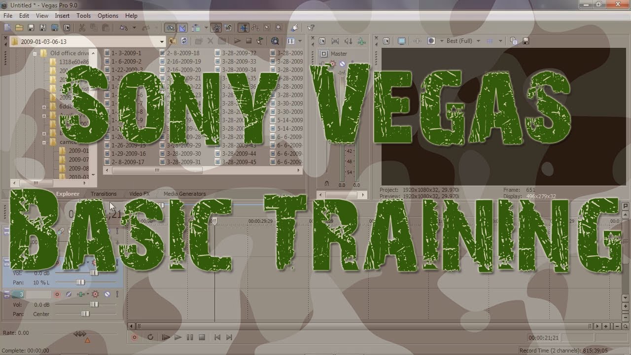 sony vegas pro 9 training