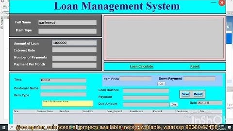 Loan management  System  project  with source  code|java project