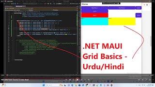 .NET MAUI Grid Tutorial in Urdu/Hindi | Learn MAUI Grid Step by Step