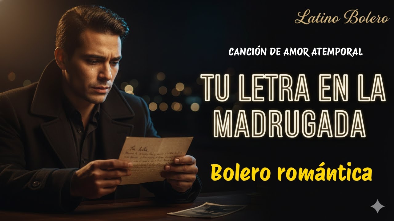 TU LETRA EN LA MADRUGADA | Bolero Romántico Español (Letra) | Latino Bolero