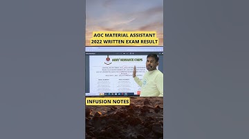 AOC Material Assistant 2022 Written Exam Result