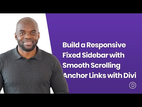 How to Build a Responsive Fixed Sidebar with Smooth Scrolling Anchor Links with Divi