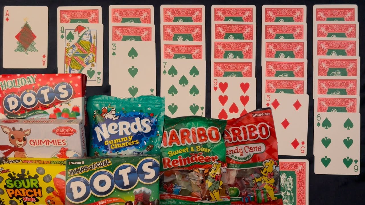 +1 Hour Candy 'n' Solitaire ~ Christmas Gummies (whispering, chewing, more)