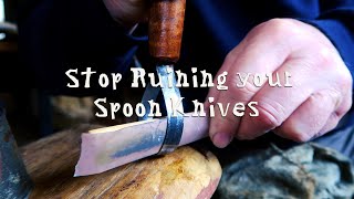 How To Sharpen Your Spoon Carving Hook Knife “Scary Sharp