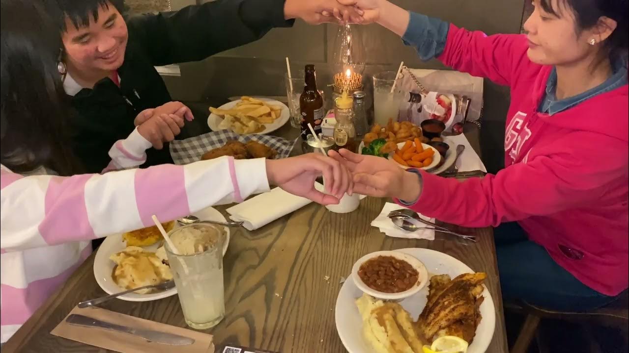 Family Time Cracker Barrel Restaurant in Victorville California USA