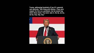 What the heck is he talking about? Taco meanders &amp; shows his Obama envy #taco #orangeman #narcissist