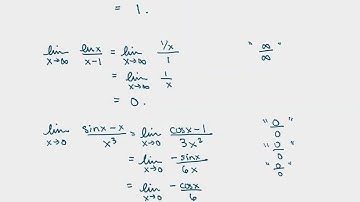 MATH 146 - 3.3 - Limits of indeterminate form and l