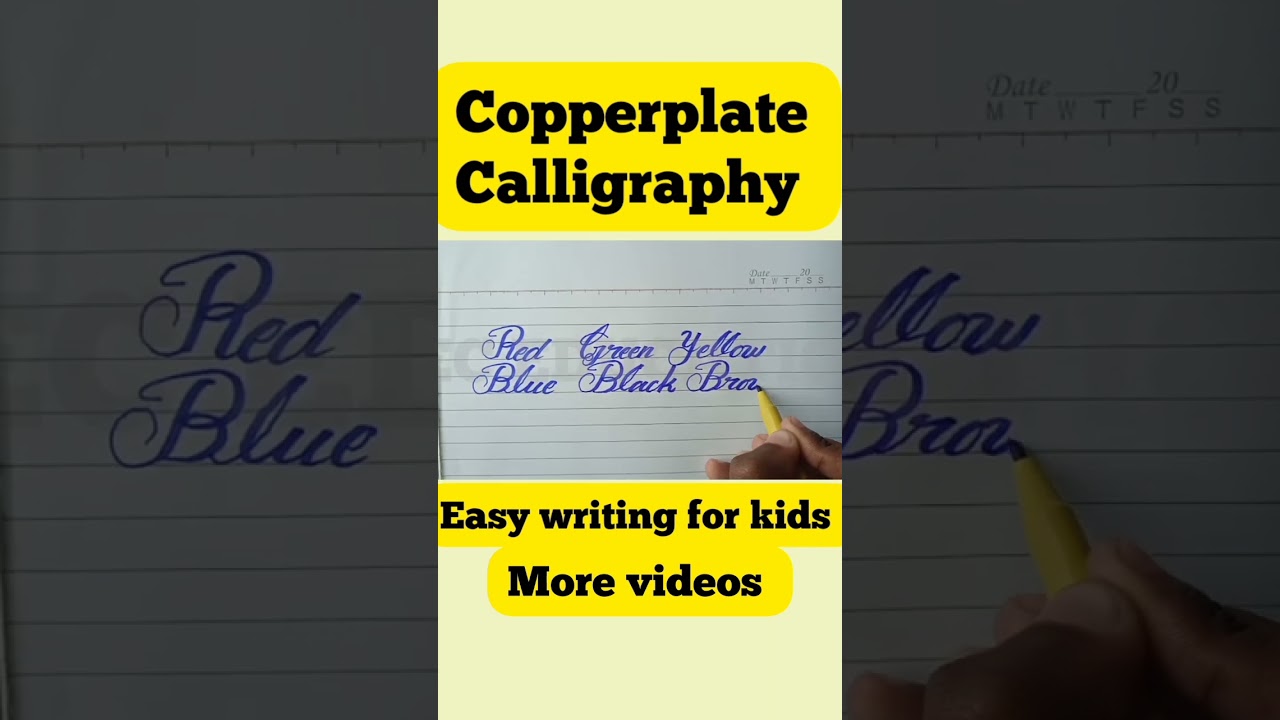 Copperplate calligraphy|easy writing  