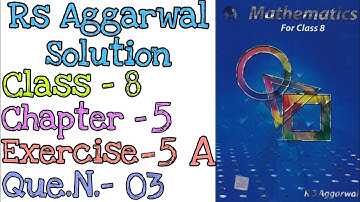 Playing with Numbers | Class 8 Exercise 5A Question 3 | Rs Aggarwal | Md Sir