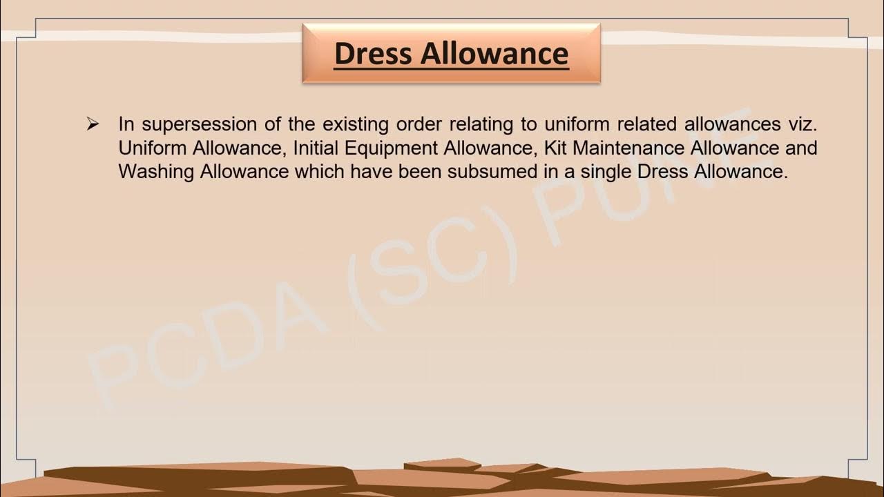 Video 14 Dress Allowance YouTube