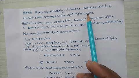 Sequences (Theorem on monotonic sequences)